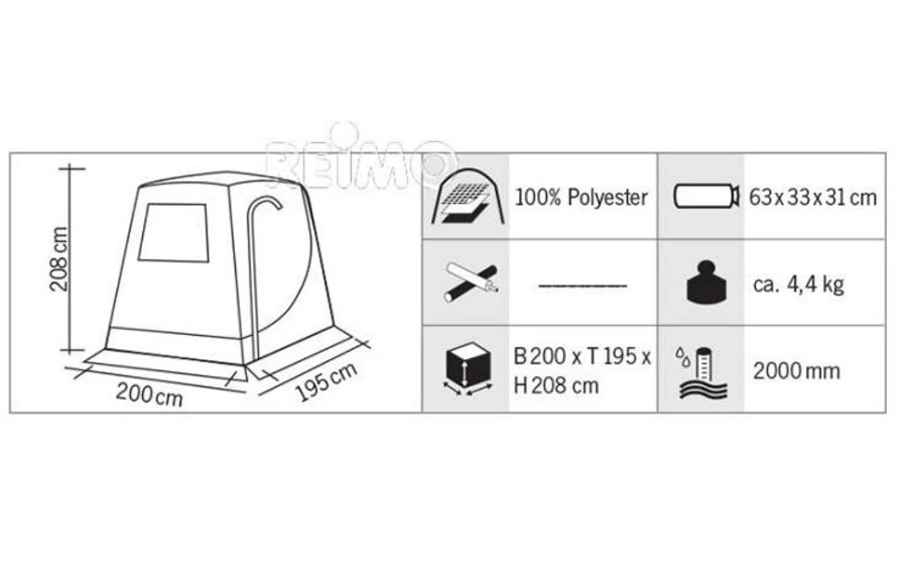Volkswagen T5 T6 Campervan Tailgate Tent Awning 4 Volkswagen T5 T6 Campervan Tailgate Tent Awning - Image 2