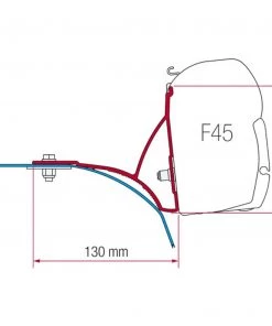 Fiamma F45s Awning Bracket Ducato Boxer Relay Campervan with Roof Bars