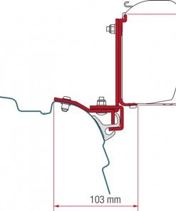 Fiamma F45S Awning & Bracket Kit For VW T5 and T6 with Pop Top Roofs -Awnings Sales Shop 98655 590 800x600 63717.1660209089