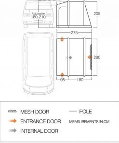 Vango Palm Driveaway Airbeam Awning for Campervan -Awnings Sales Shop Palm Low Dims 81937.1573828907