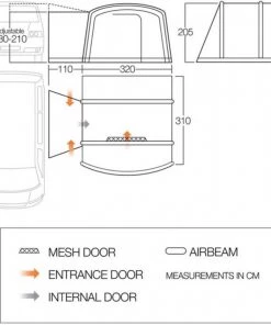 Vango Cove II Driveaway Airbeam Awning Tent for Campervan -Awnings Sales Shop cove ii air low 2 05507.1648643559
