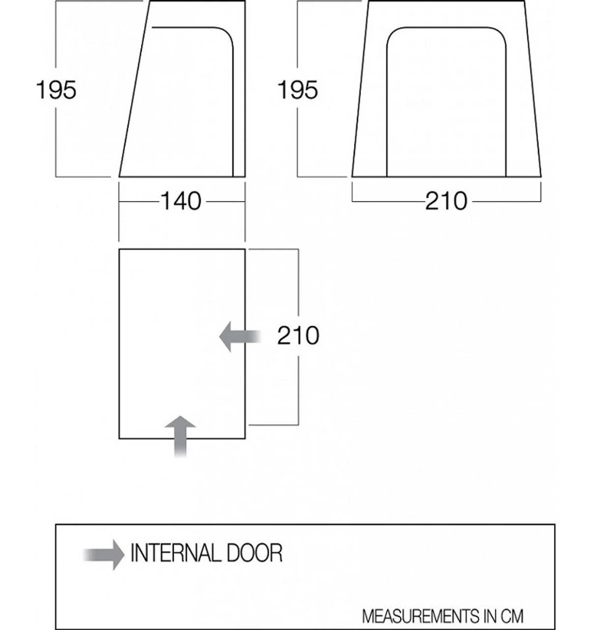 Vango BR001 Bedroom Inner Tent for Kela and Galli Drive Away Awning 4 Vango BR001 Bedroom Inner Tent for Kela and Galli Drive Away Awning - Image 2