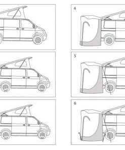 Volkswagen T5 T6 Campervan Tailgate Tent Awning 7 Volkswagen T5 T6 Campervan Tailgate Tent Awning -Awnings Sales Shop erect plan 61061.1621438027