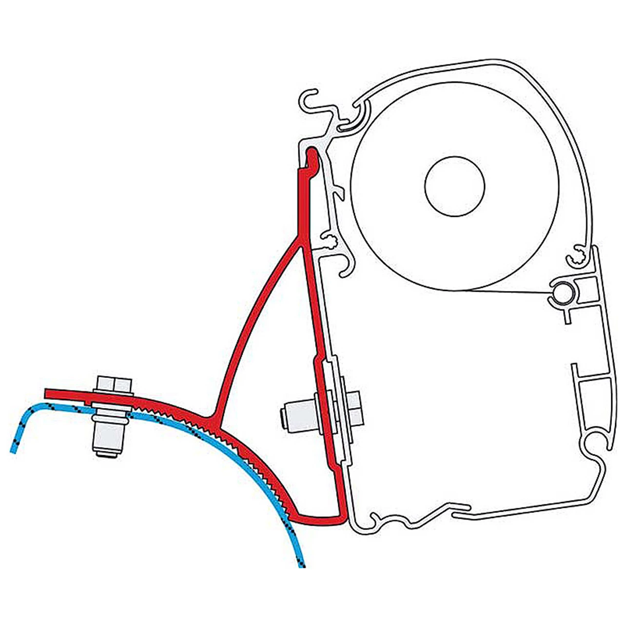 Fiamma F45s Bracket Adapter Kit for Renault Trafic Vauxhall Vivaro Nissan NV300 Nissan Primastar 4 Fiamma F45s Bracket Adapter Kit for Renault Trafic Vauxhall Vivaro Nissan NV300 Nissan Primastar - Image 2