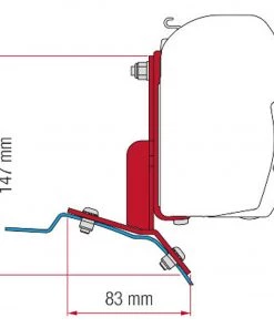 Fiamma Ford Custom Van Bracket Kit for F45s Awning 2.6m