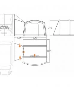 Vango Galli II Compact Campervan AirBeam Awning -Awnings Sales Shop galli ii compact tall DIMS 13469.1511775209