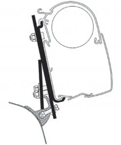 Thule Awning Bracket Adapter Kit for Omnistor 2000, 4900, 5200 - Brandrup Rail