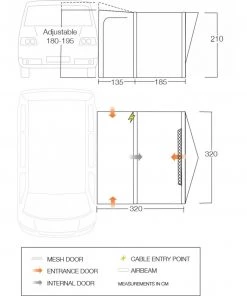Vango Tolga Bundle Drive Away AirBeam Awning, Carpet and Footprint Groundsheet -Awnings Sales Shop tolga vw dimensions 78496.1584111669