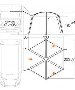 Vango Galli III Air Campervan and Motorhome Driveaway Awning -Awnings Sales Shop vango 2018 awnings floorplan airhub hexaway tall 98571.1507731040