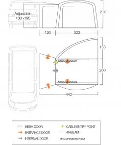 Vango Magra Bundle Drive Away AirBeam Campervan Awning & Carpet & Footprint -Awnings Sales Shop vango magra vw dimensions 01545.1584101228